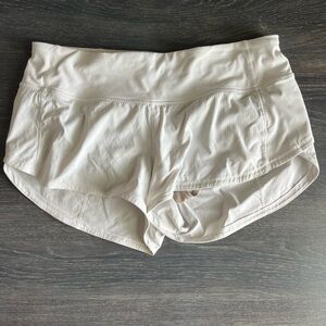 Lululemon Athletica White Speed Up shorts